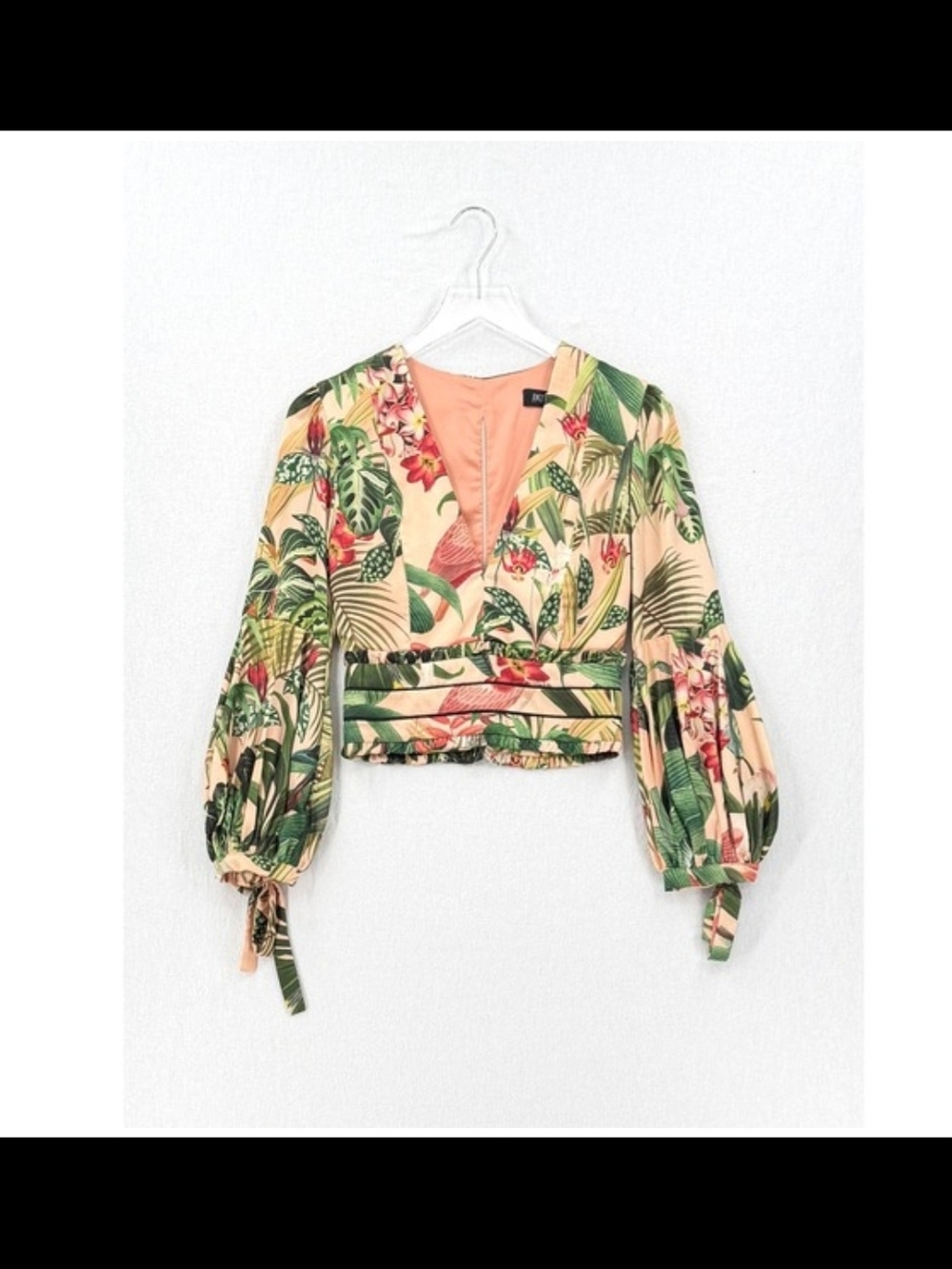 PatBO By Intermix Tropical V Neck Crop